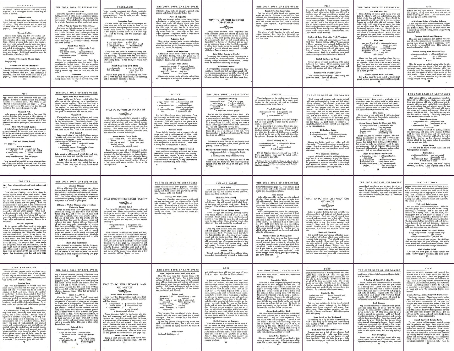 The Cookbook of Leftovers Hundreds of Recipes