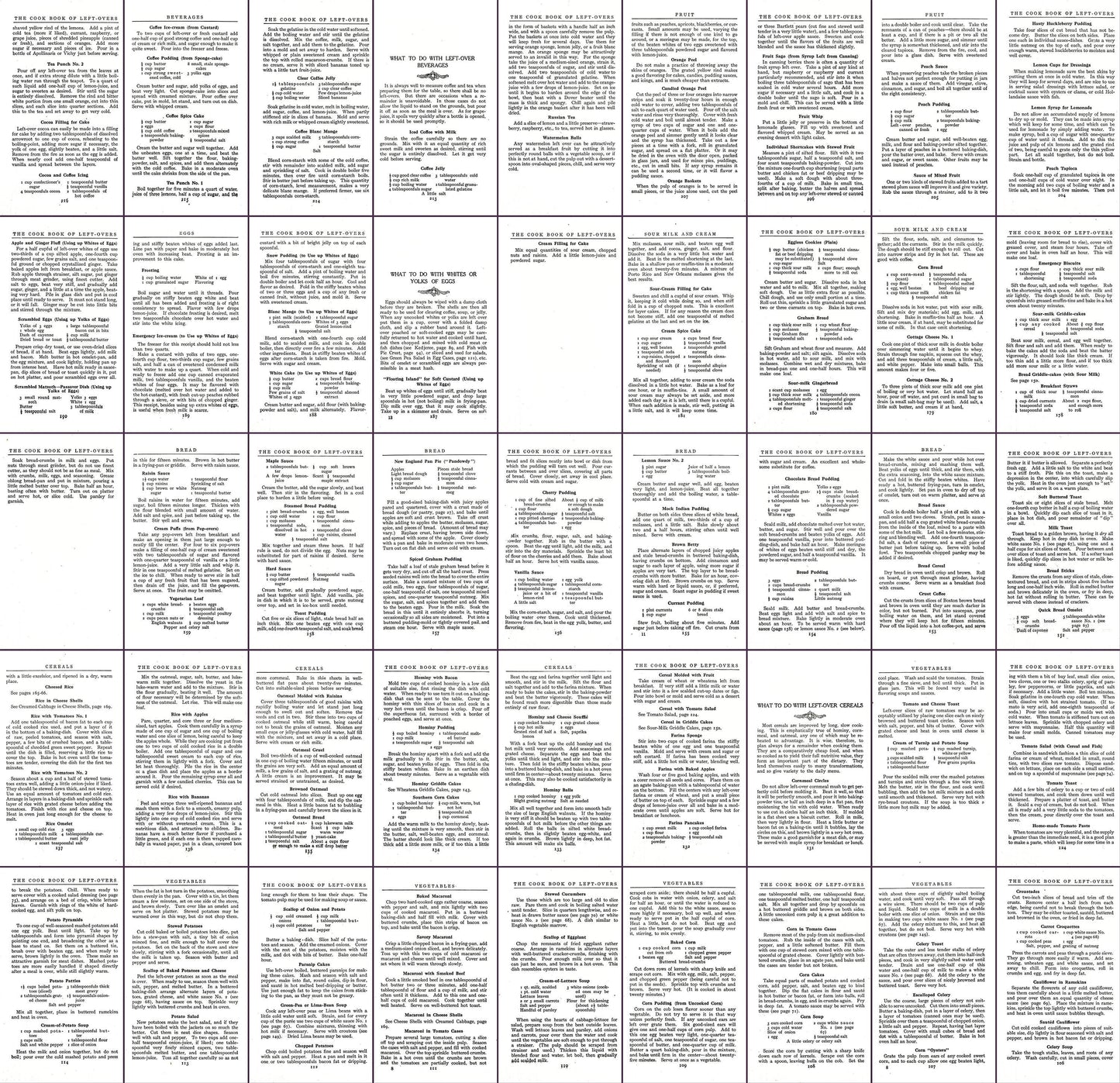 The Cookbook of Leftovers Hundreds of Recipes