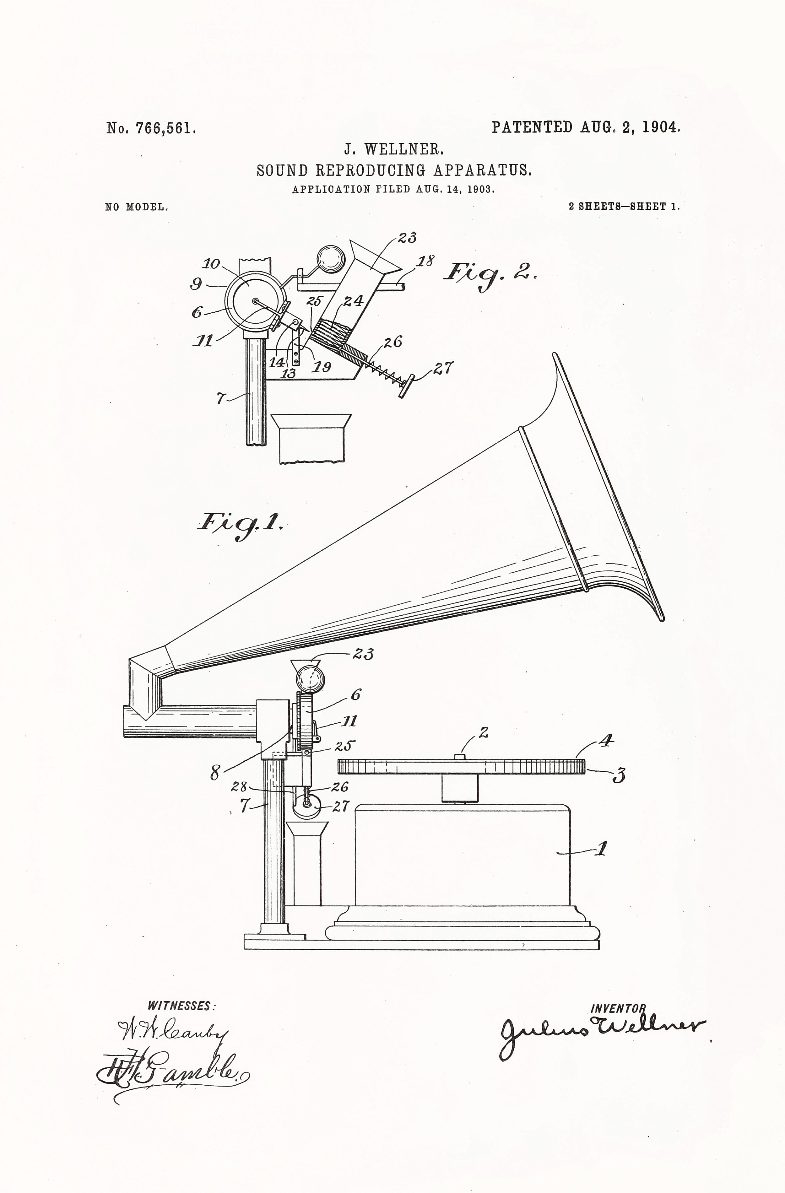 Graphophone Record Player Patents Set 1 | Patent Images - CleanArchives