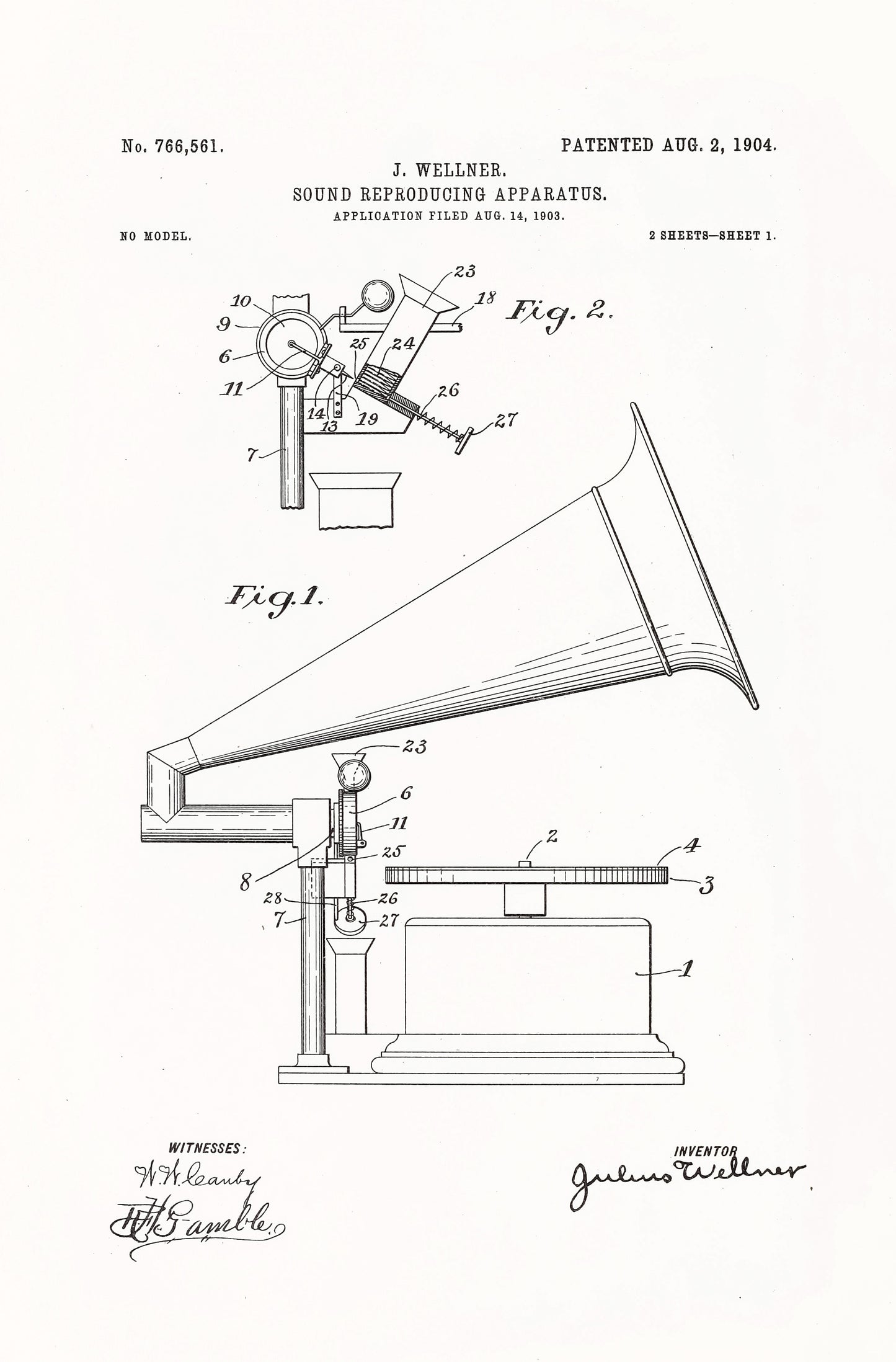Graphophone Record Player Patents Set 1 [75 Images]
