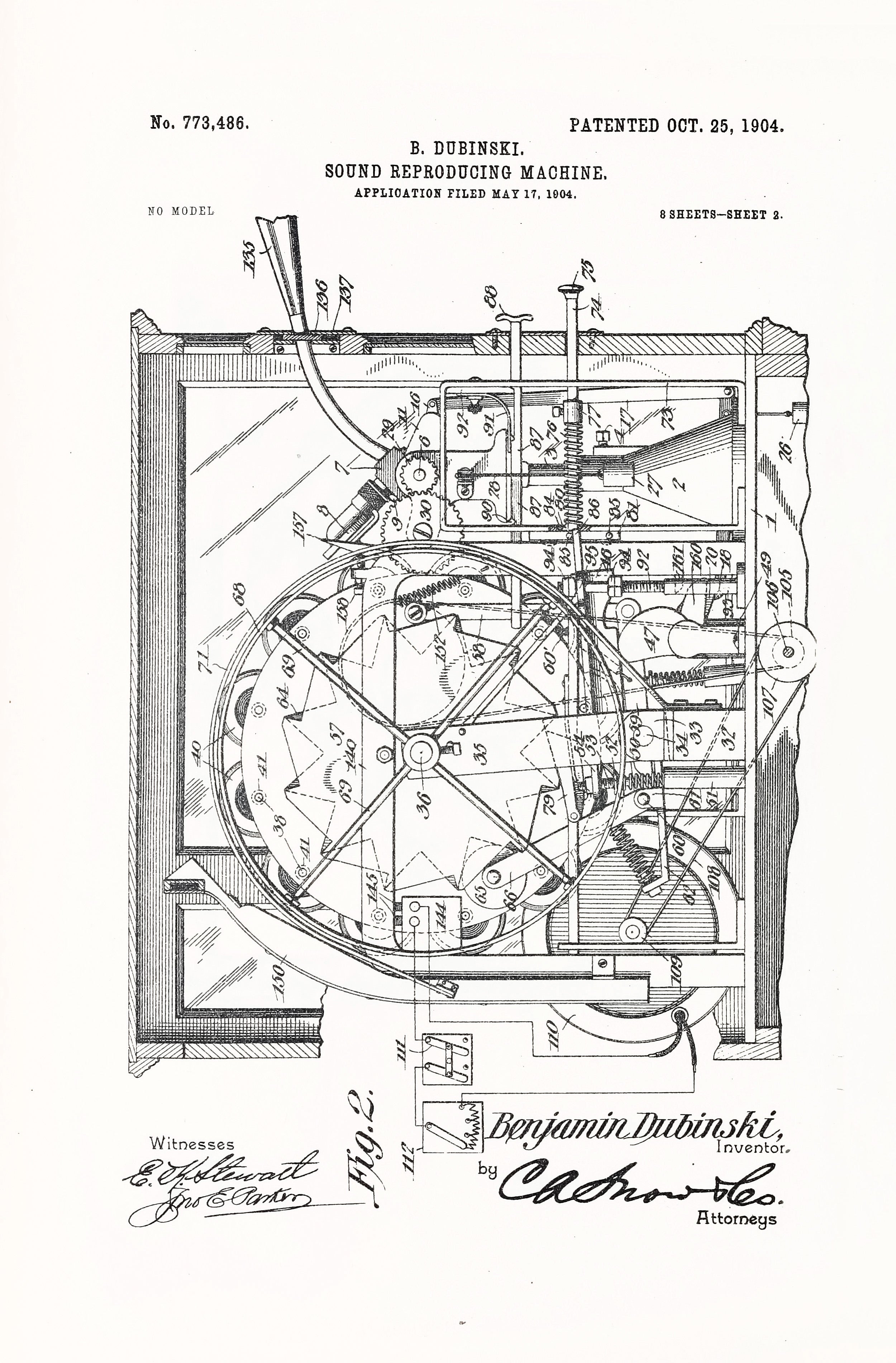 Graphophone Record Player Patents Set 1 | Patent Images - CleanArchives