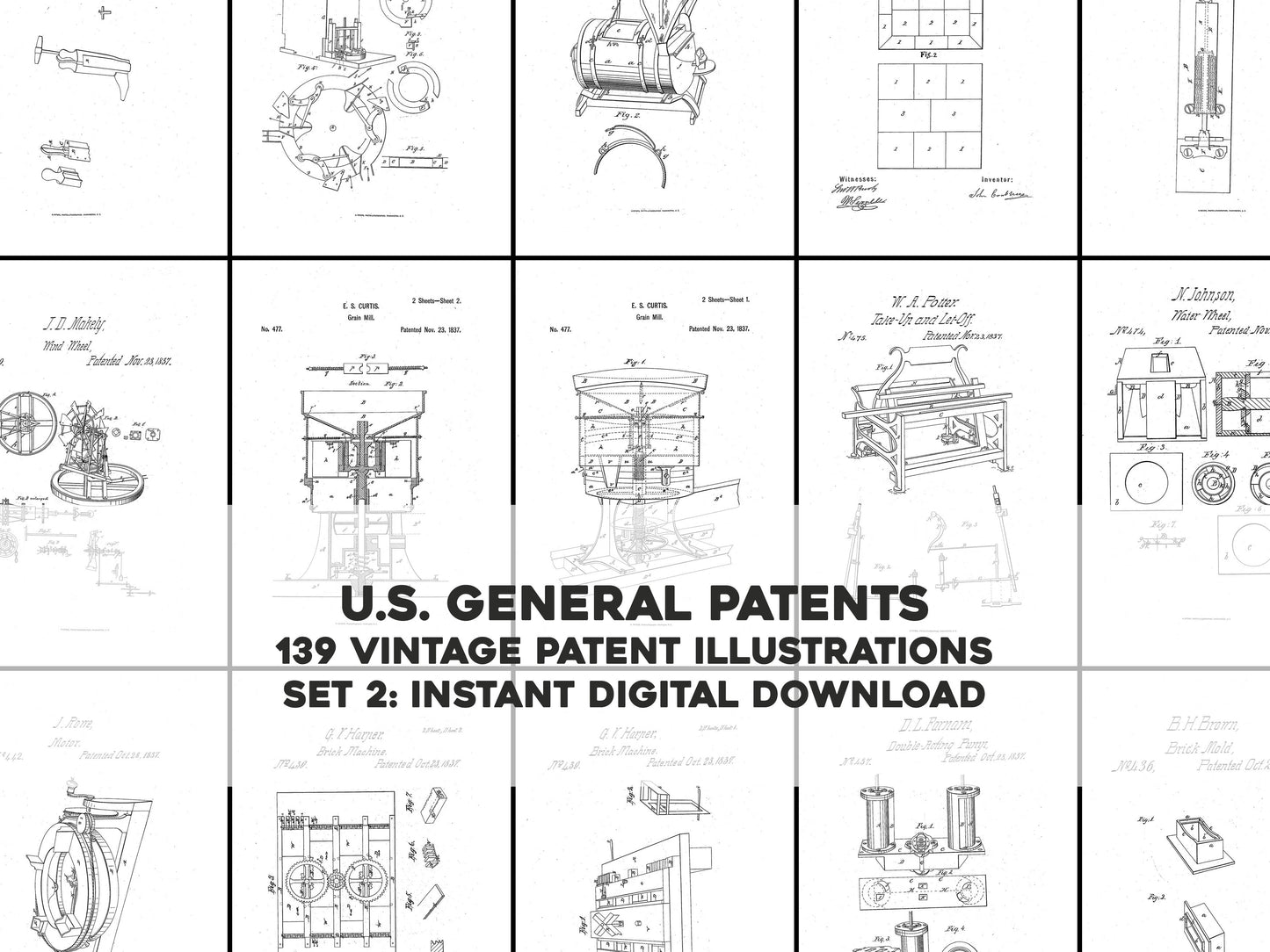US General Single Patents Set 2 [139 Images]
