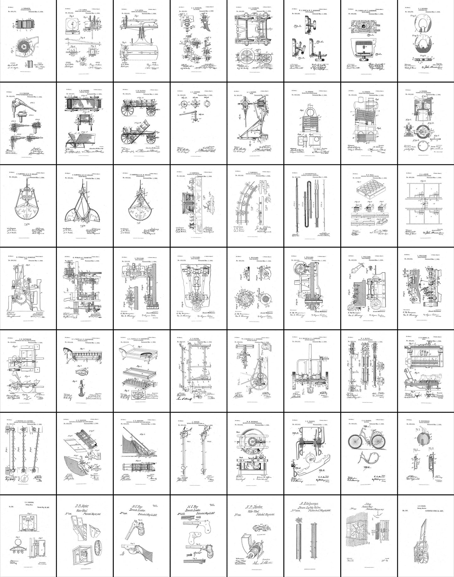 US General Single Patents Set 5 [112 Images]