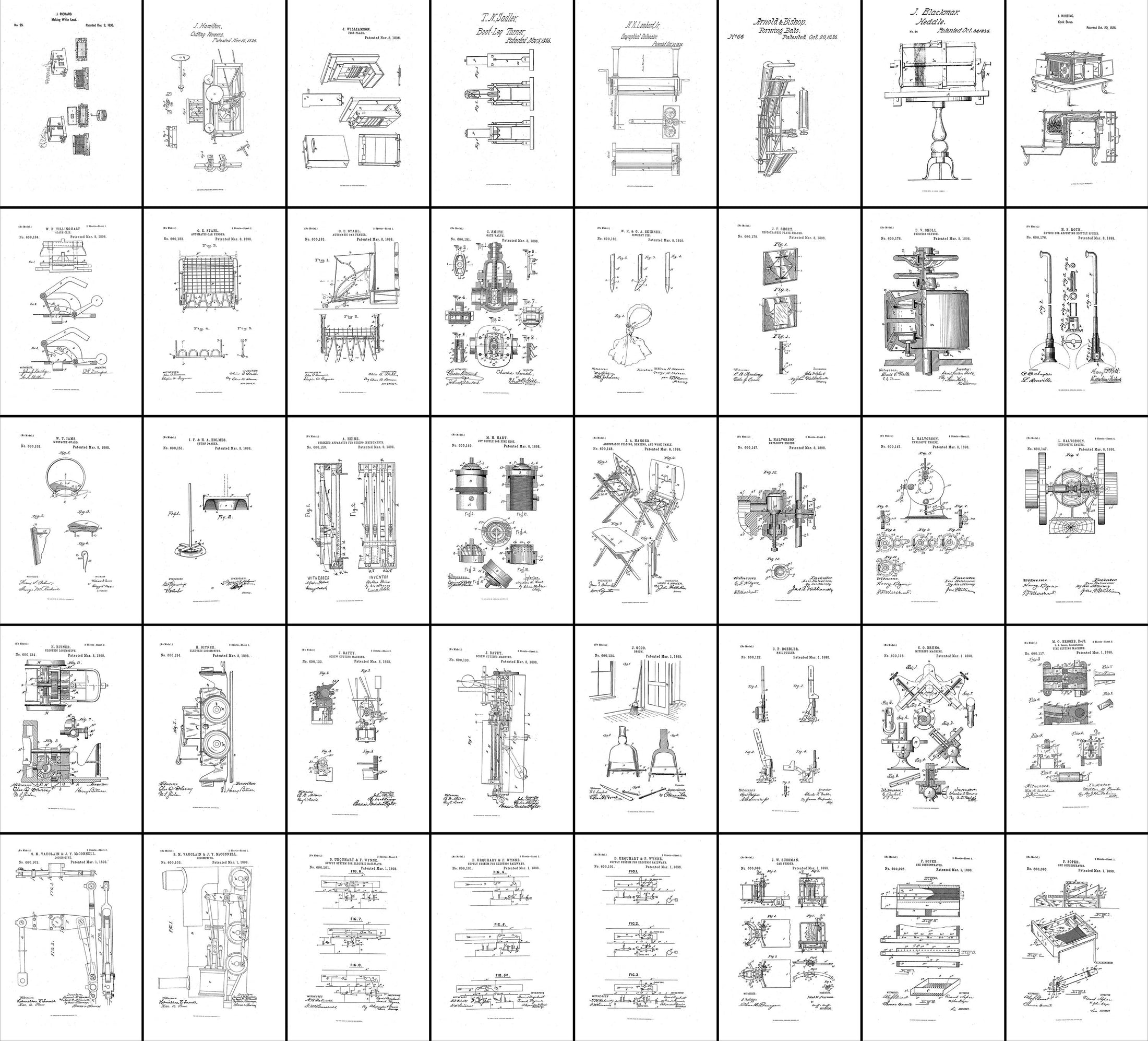 US General Single Patents Set 6 | Patent Images - CleanArchives