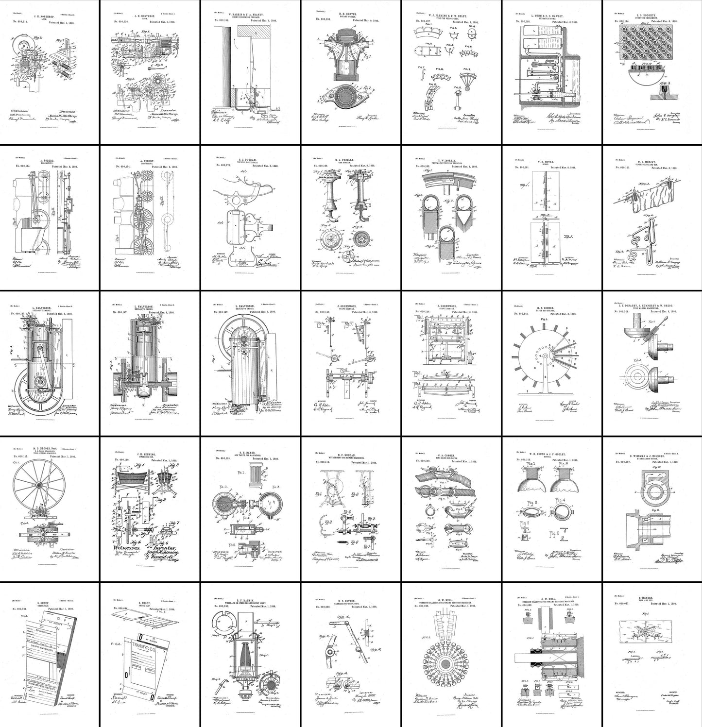 US General Single Patents Set 6 [111 Images]