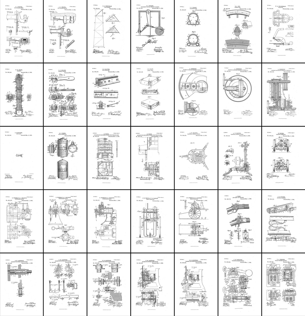 US General Single Patents Set 6 | Patent Images - CleanArchives