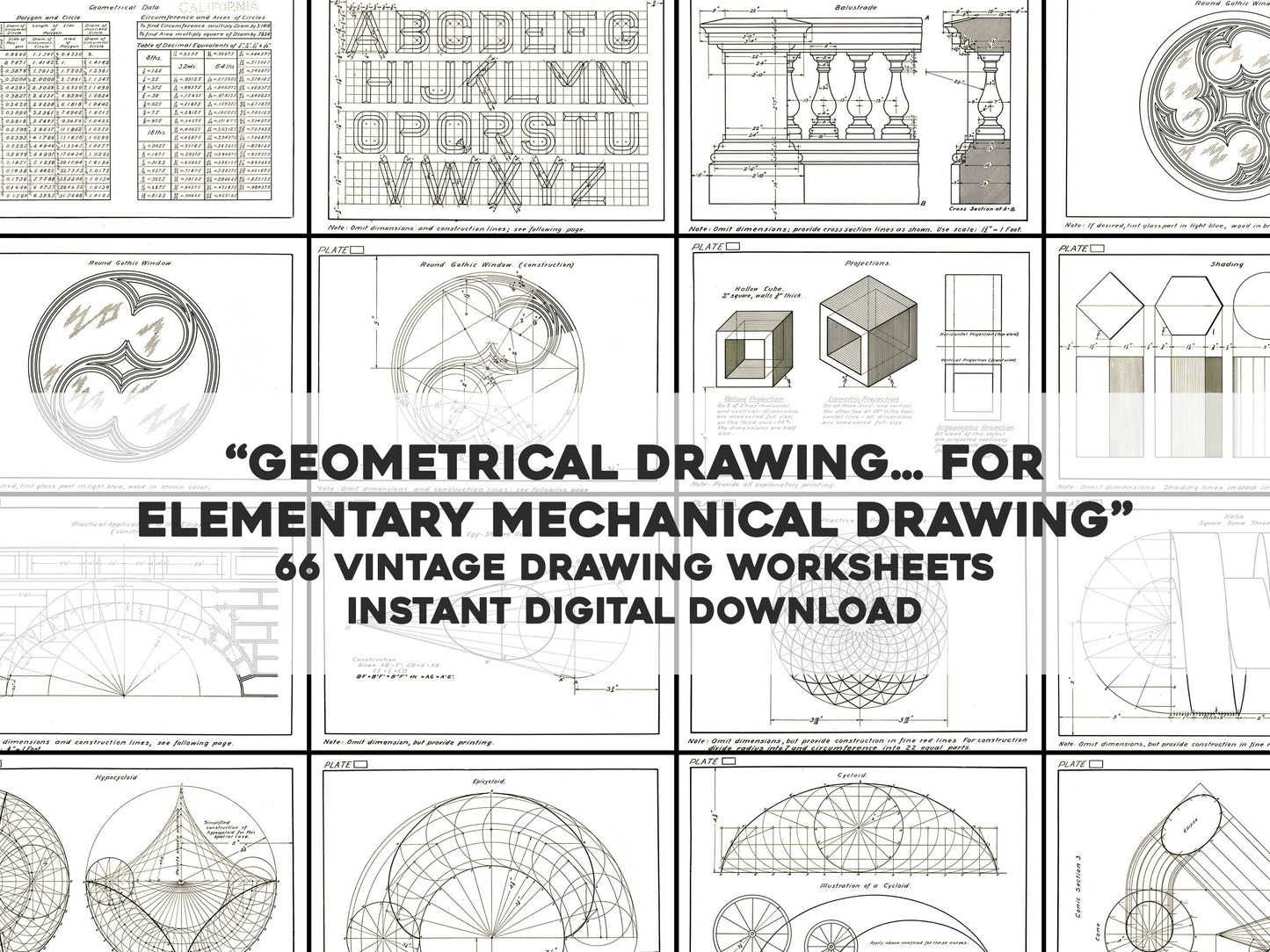 Geometrical Mathematical Drawings [66 Images]
