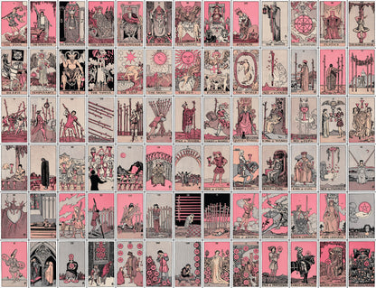 Rider Waite Smith Tarot Card Deck Vintage Pink [78 Images]