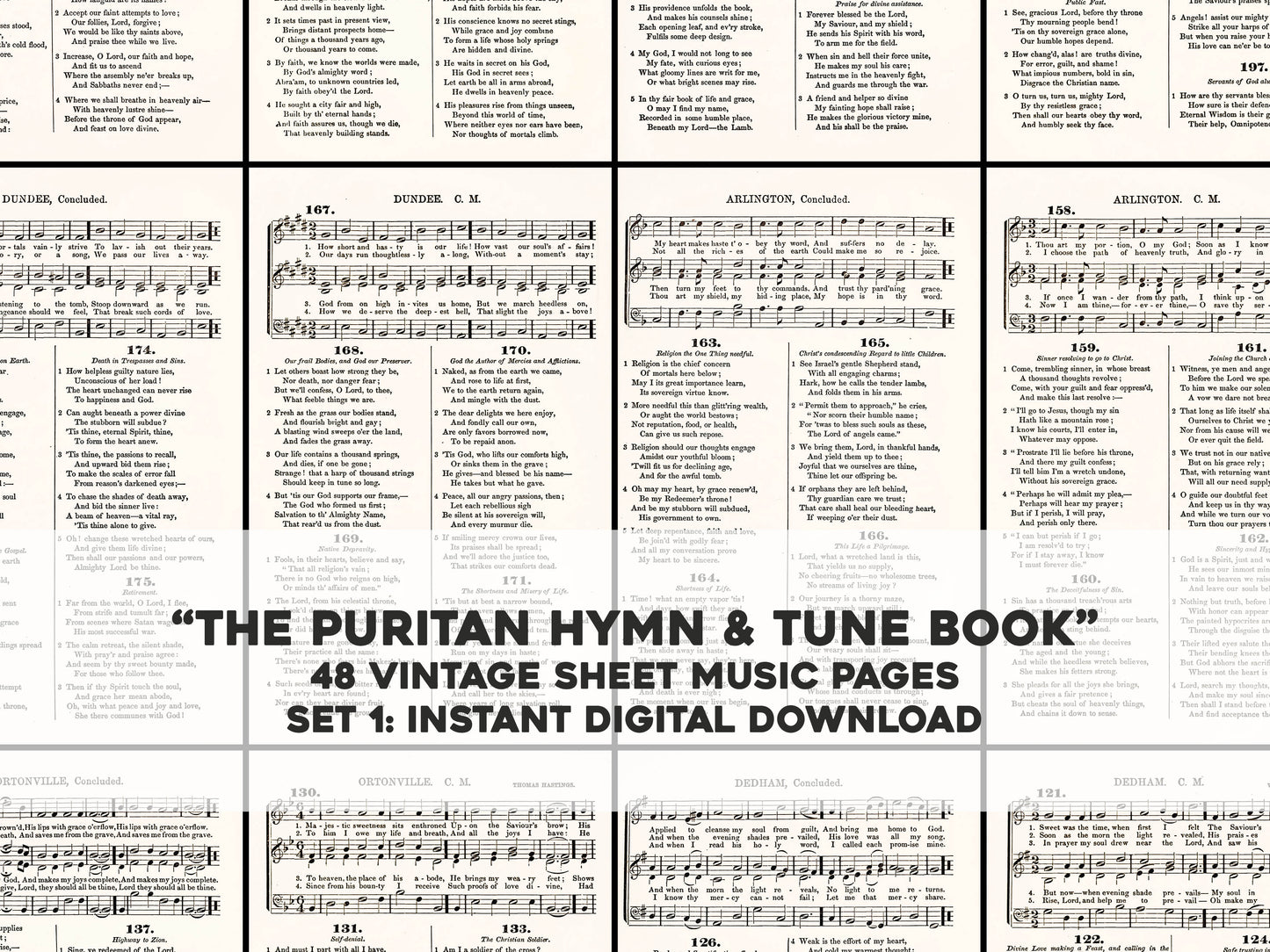 The Puritan Hymn and Tune Book Set 1 [48 Images]
