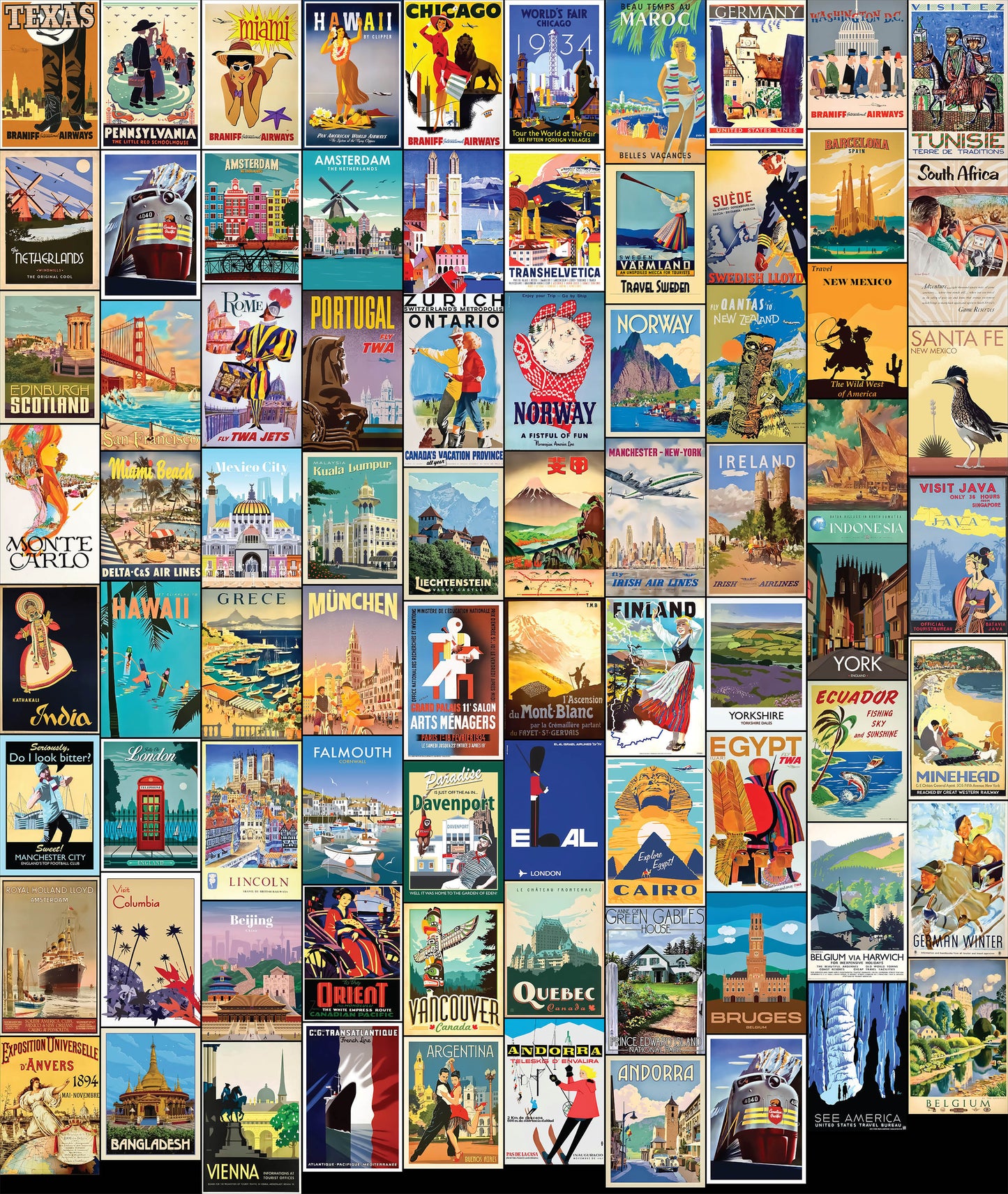 Vintage International Travel Posters Set 4 [78 Images]