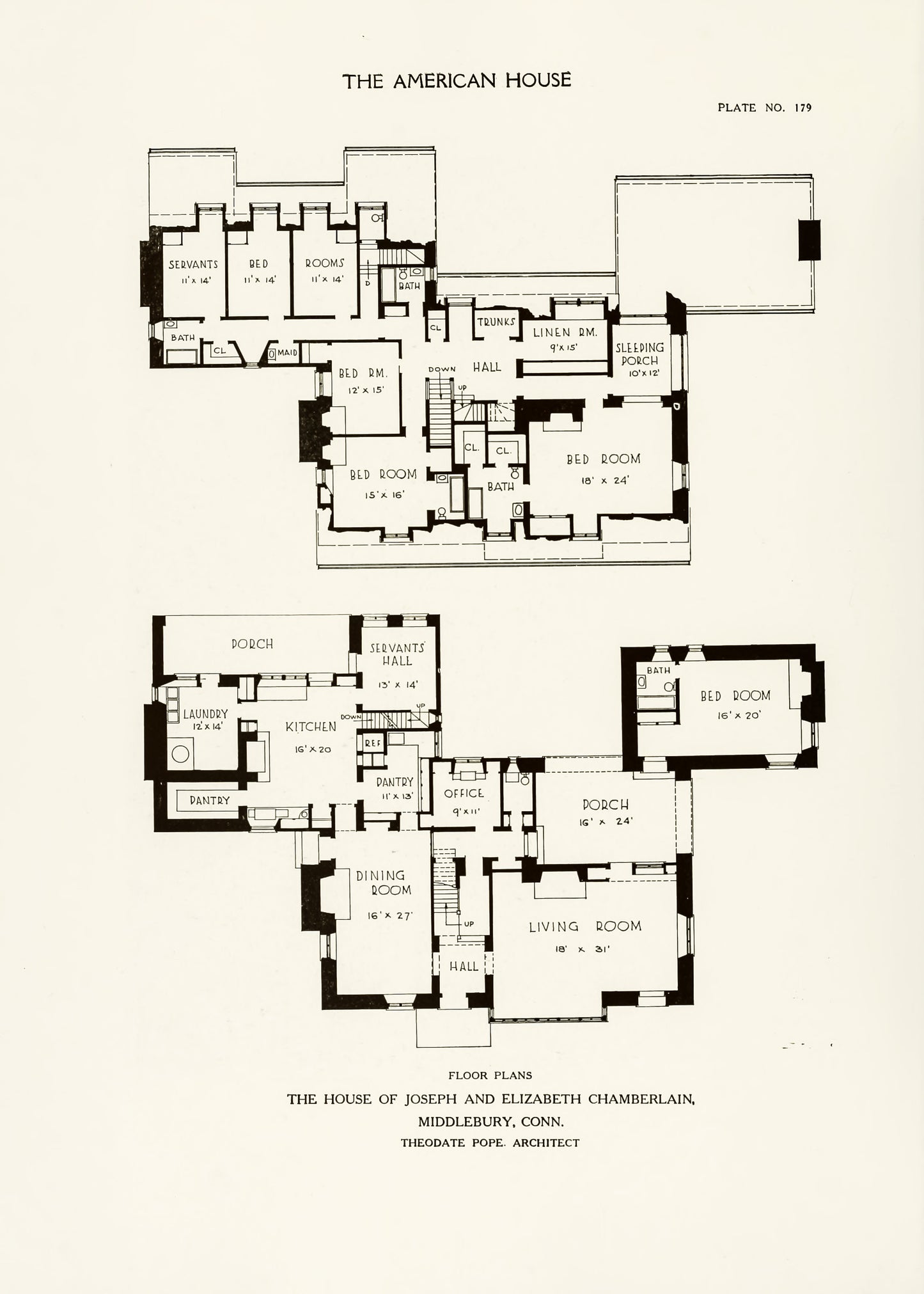 The American House Illustrations & Plans [40 Images]