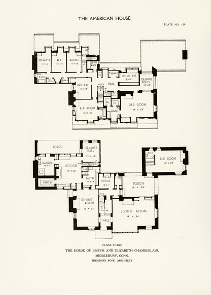 The American House Illustrations & Plans [40 Images]