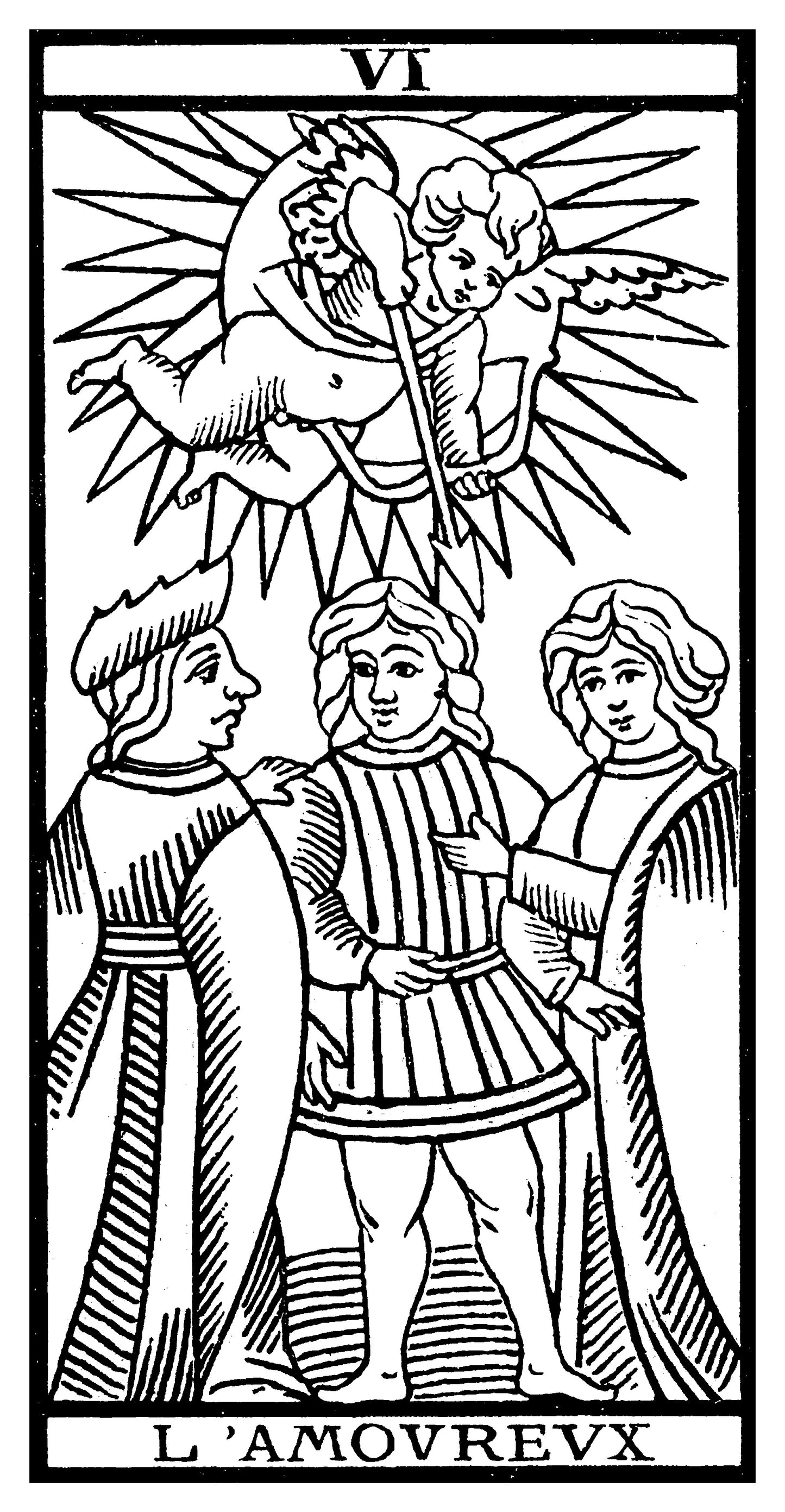 French Marseille Tarot Deck Black & White [78 Images]