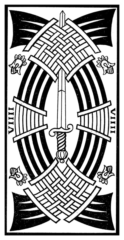 French Marseille Tarot Deck Black & White [78 Images]