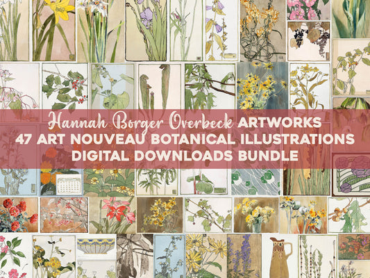 Hannah Overbeck Art Nouveau Botanical Works [47 Images]