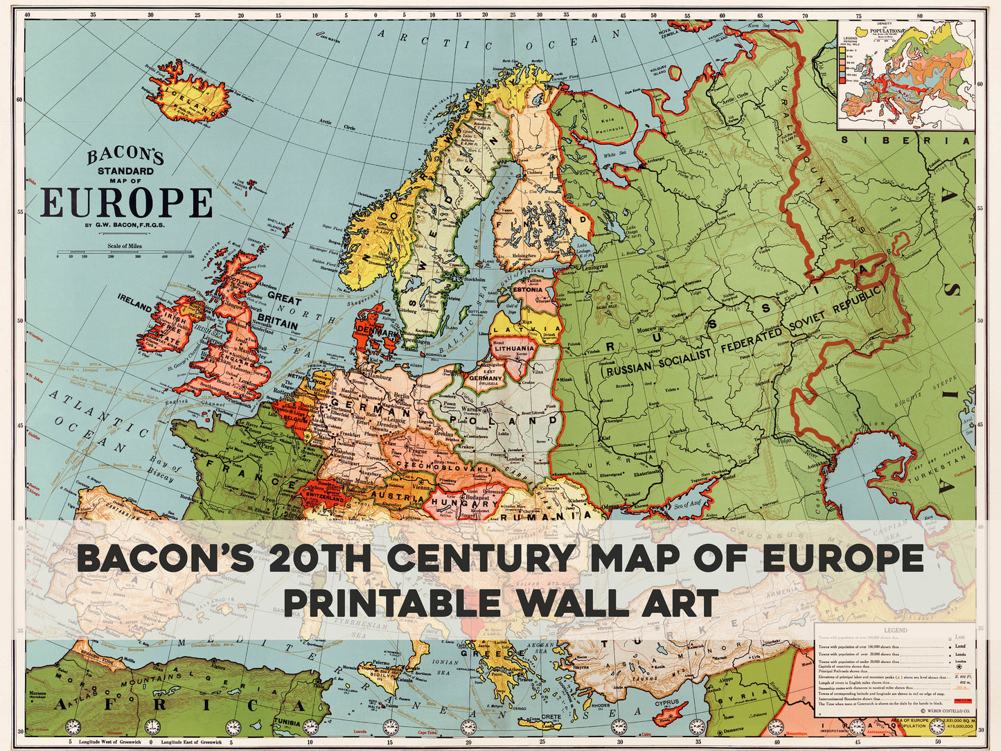 Bacon's Antique Map of Europe [1 Image]