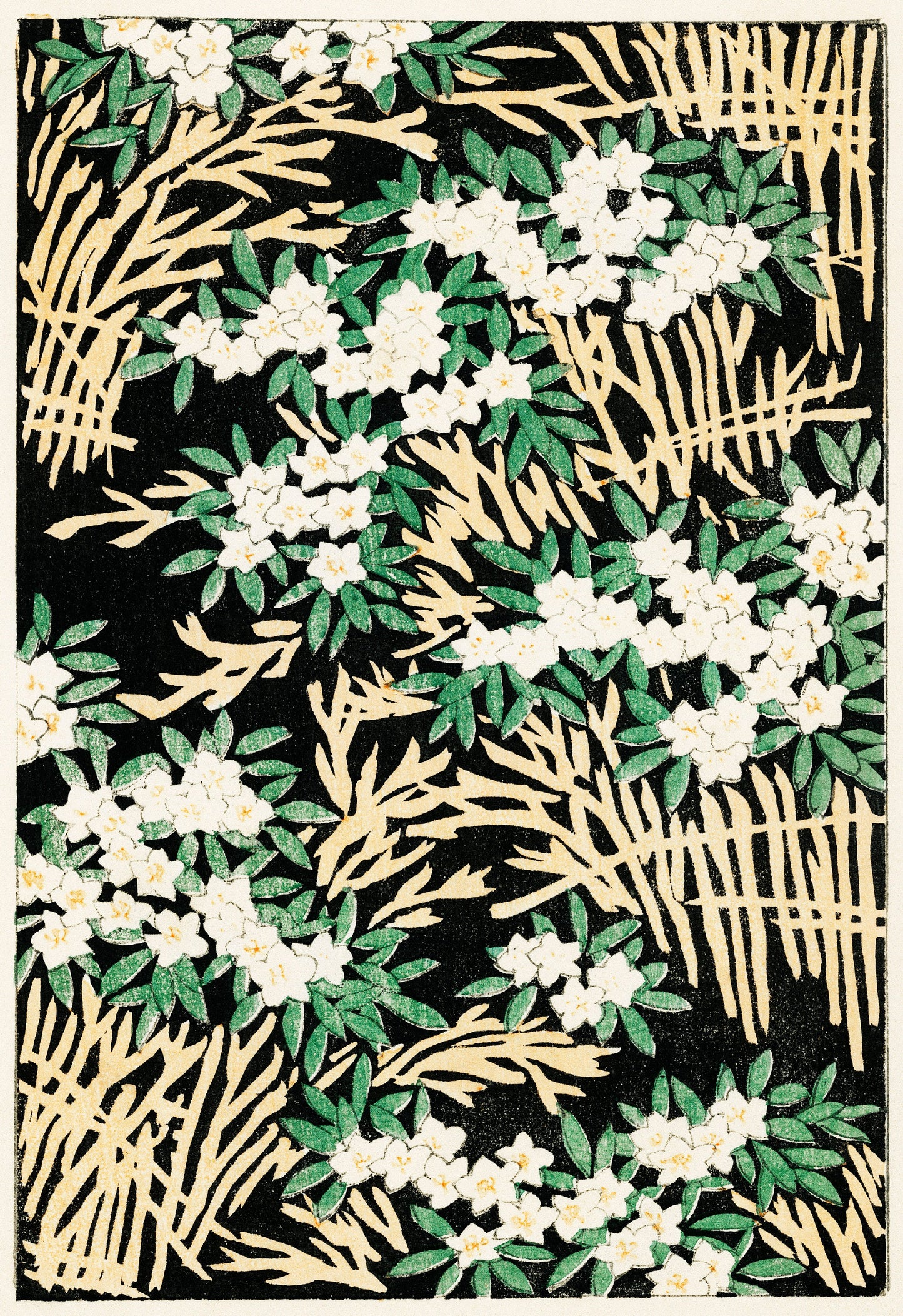 Wantanabe Seitei Forest Bamboo Woodblock Print [1 Image]