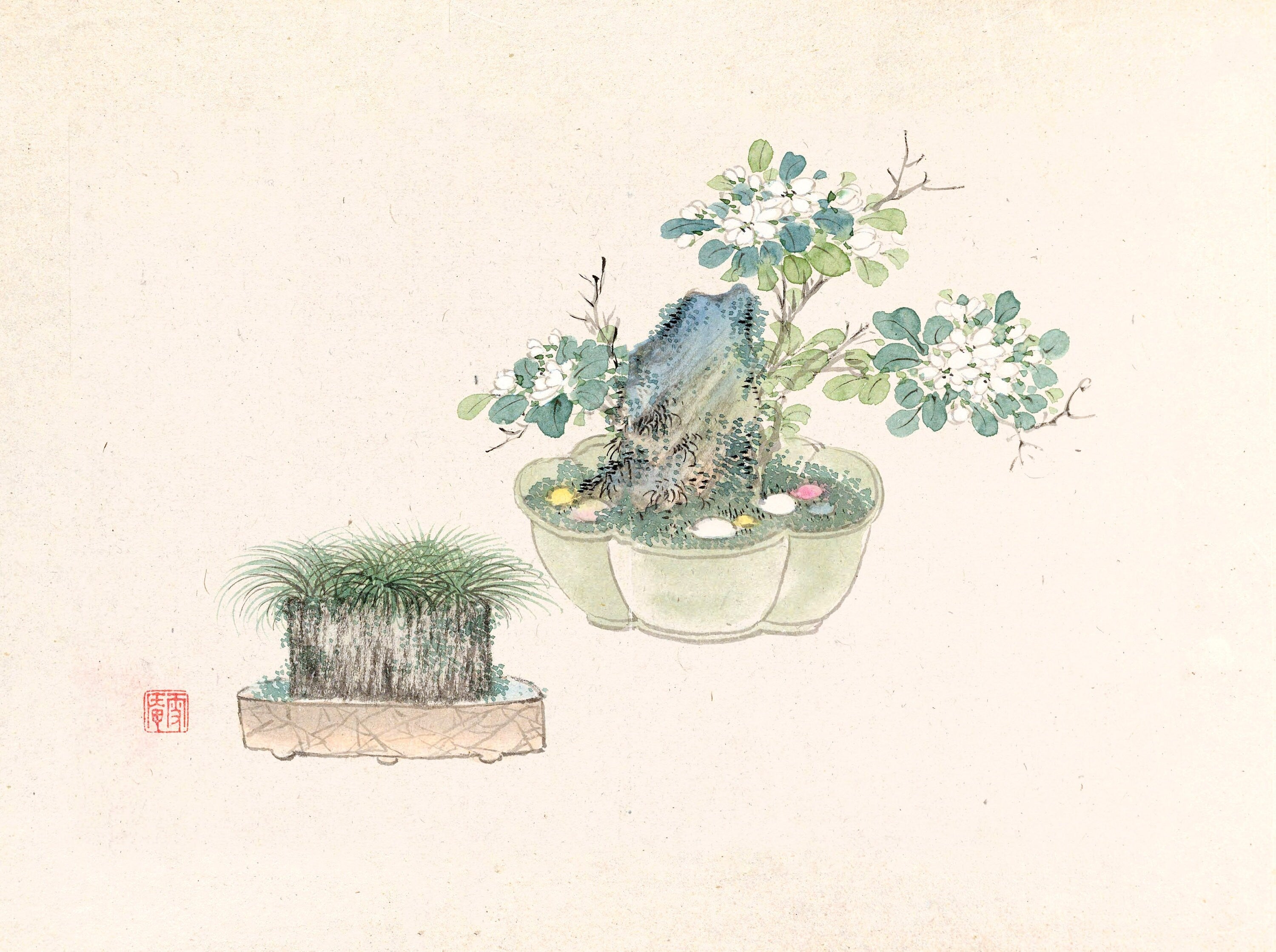 絵画 bonsai Bonsai Kabenzu Japanese Bonsai Tree Paintings | Japanese Art