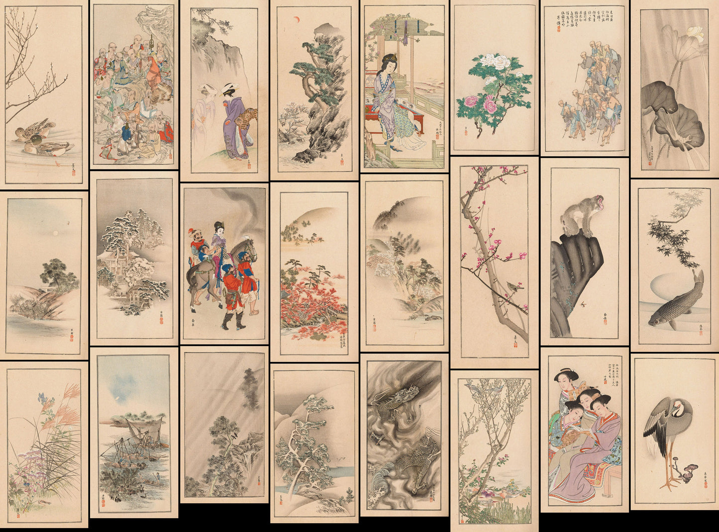 Shubi Gakan Japanese Woodblock Prints[24 Images]
