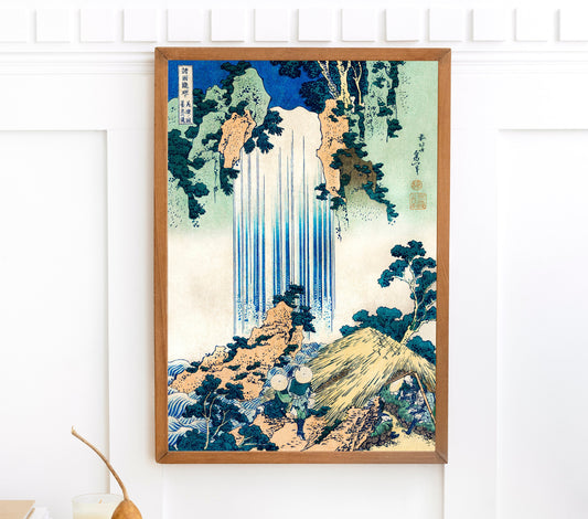 Katsushika Hokusai Yoro Waterfall in Mino Province Woodblock Print [1 Image]