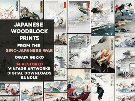 Ogata Gekko Sino-Japanese War Woodblock Prints [34 Images]