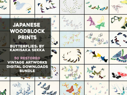 Kamisaka Sekka Butterfly Woodblock Prints [50 Images]