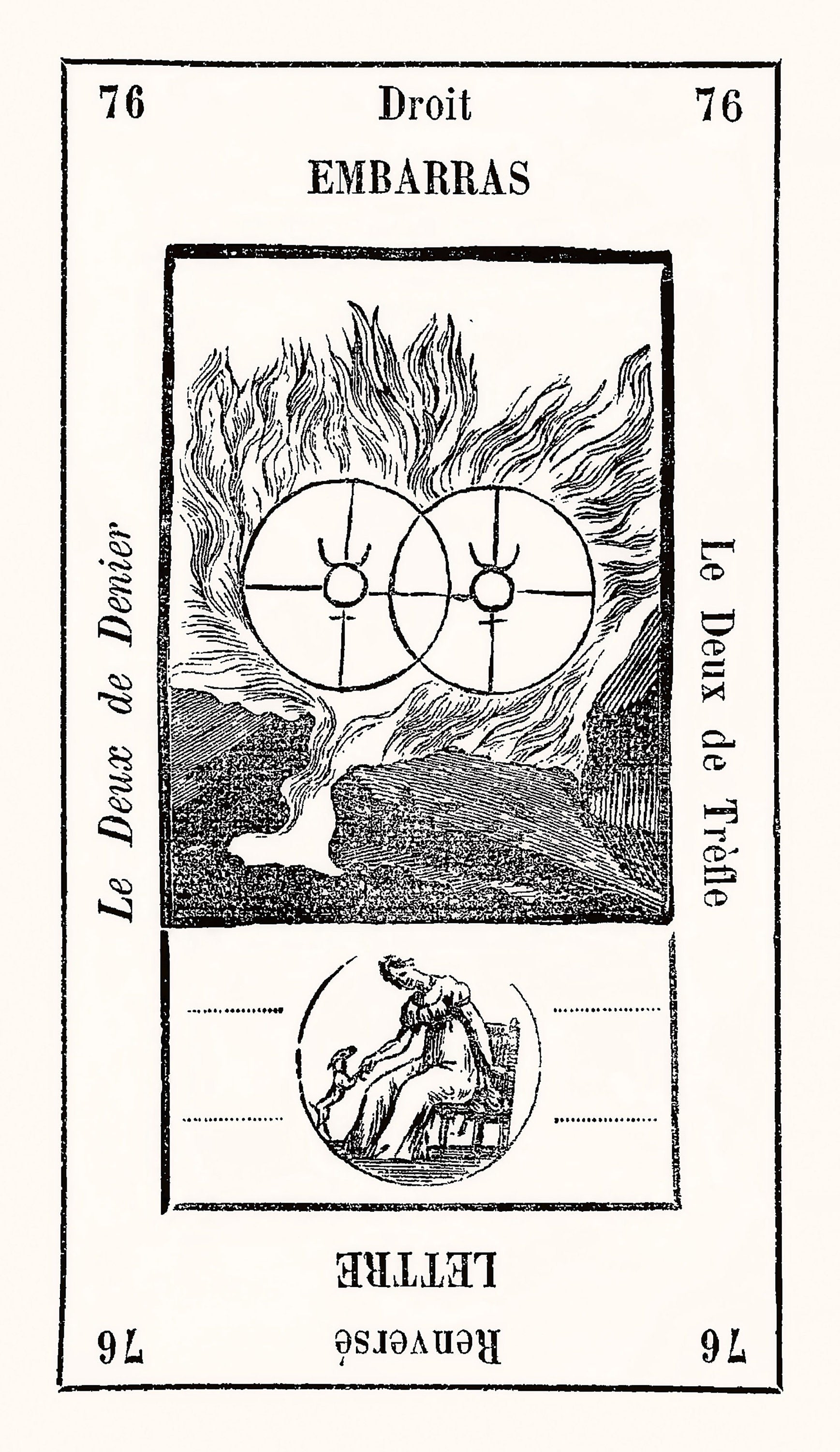 Grand Etteilla Tarot Deck Black & White | Tarot Card Images