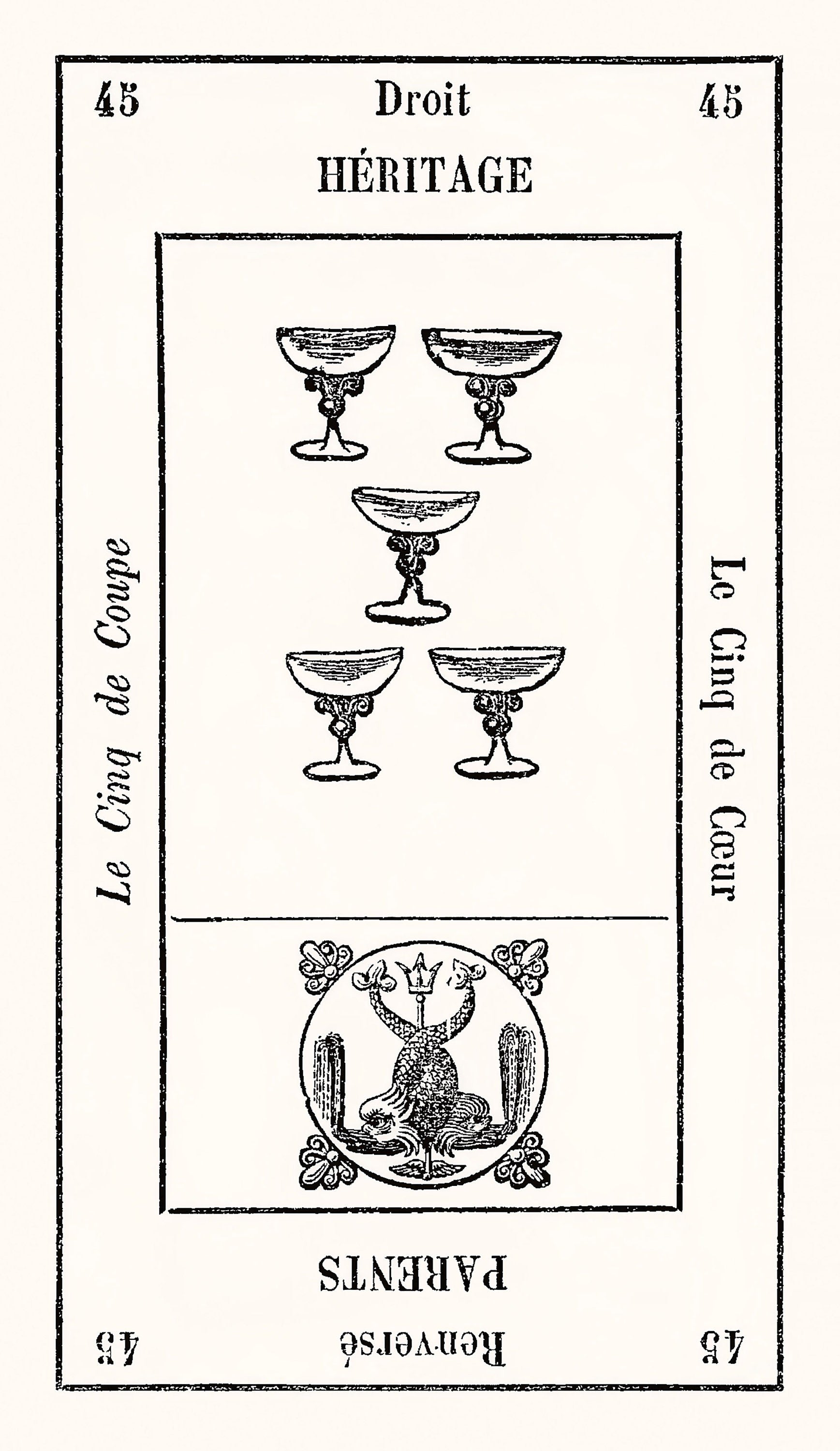 Grand Etteilla Tarot Deck Black & White | Tarot Card Images
