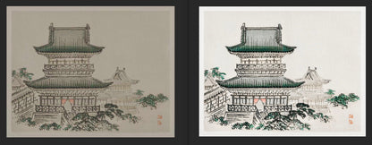 Bairei Gakan Woodblock Prints Set 1 [52 Images]