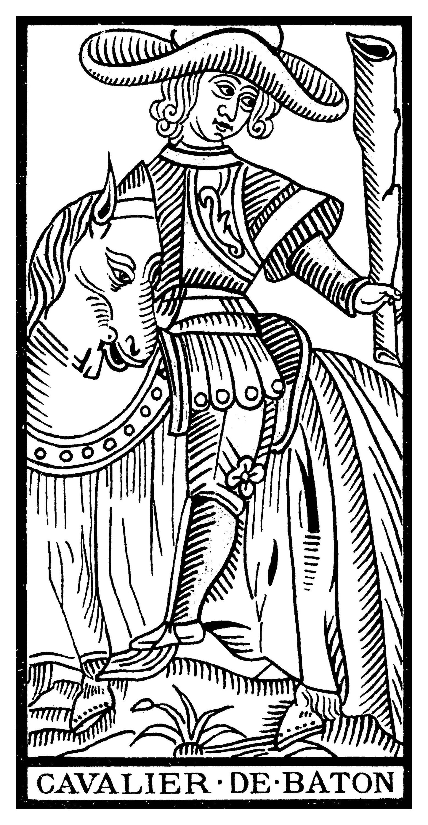 French Marseille Tarot Deck Black & White [78 Images]