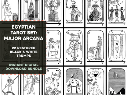 Ancient Egyptian Tarot Major Arcana Trump Cards [22 images]
