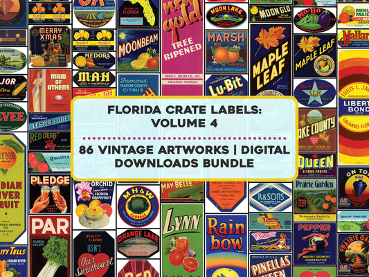 Florida Citrus Vegetable Produce Farm Crate Labels Set 4 [86 Images]