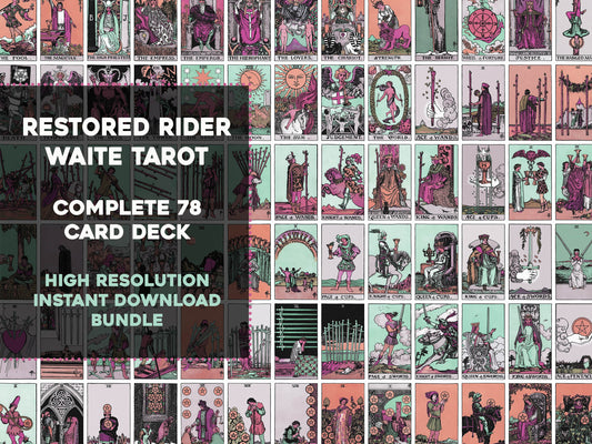 Rider Waite Smith Tarot Card Deck Pastel [78 Images]