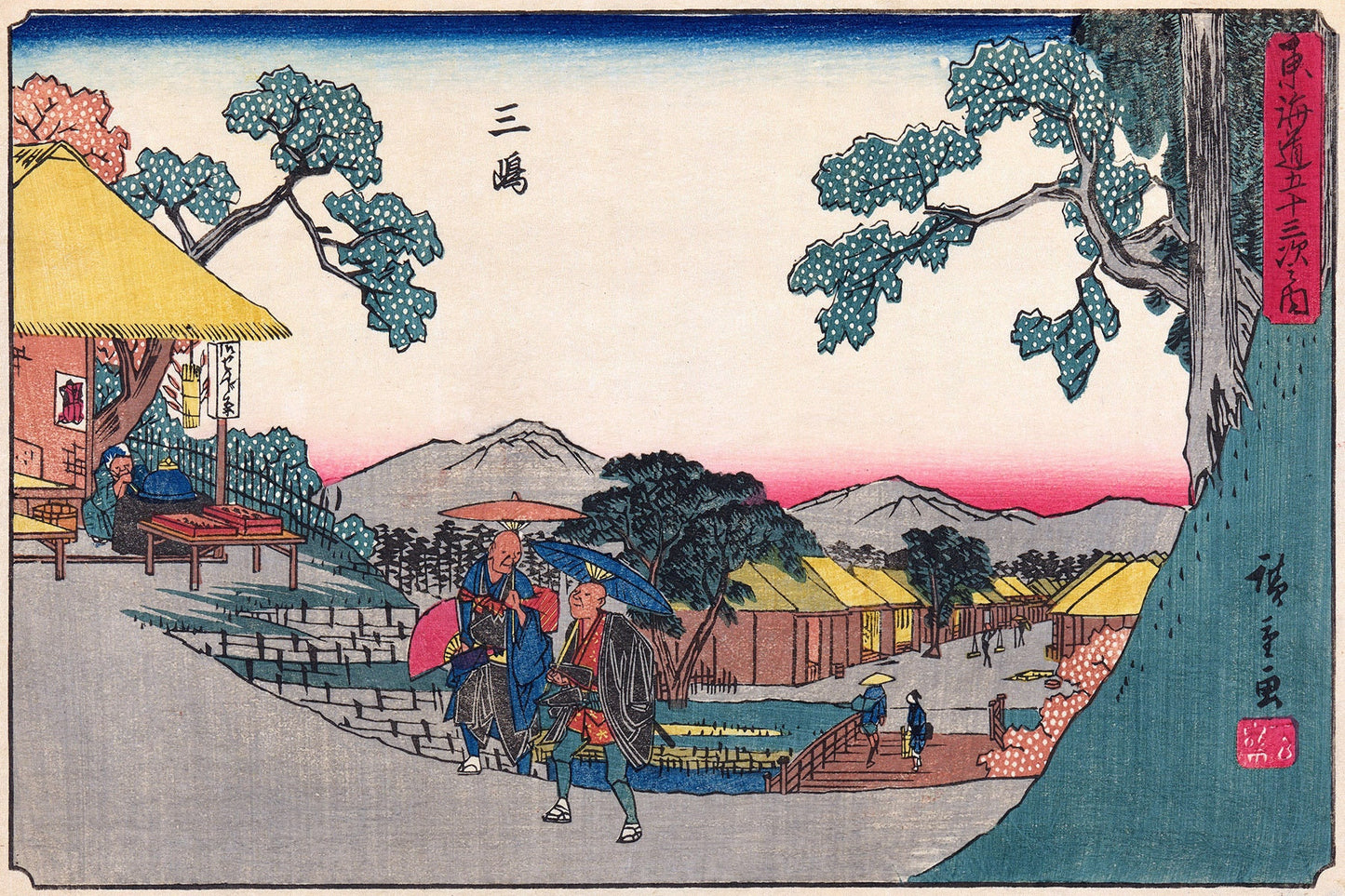 Stations of the Tokaido Japanese Ukiyo-e 4"x6" Collage Kit Set 2 [100 Images]