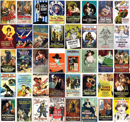 1920's Movie Poster 4"x6" Collage Kit Set 1 [160 Images]