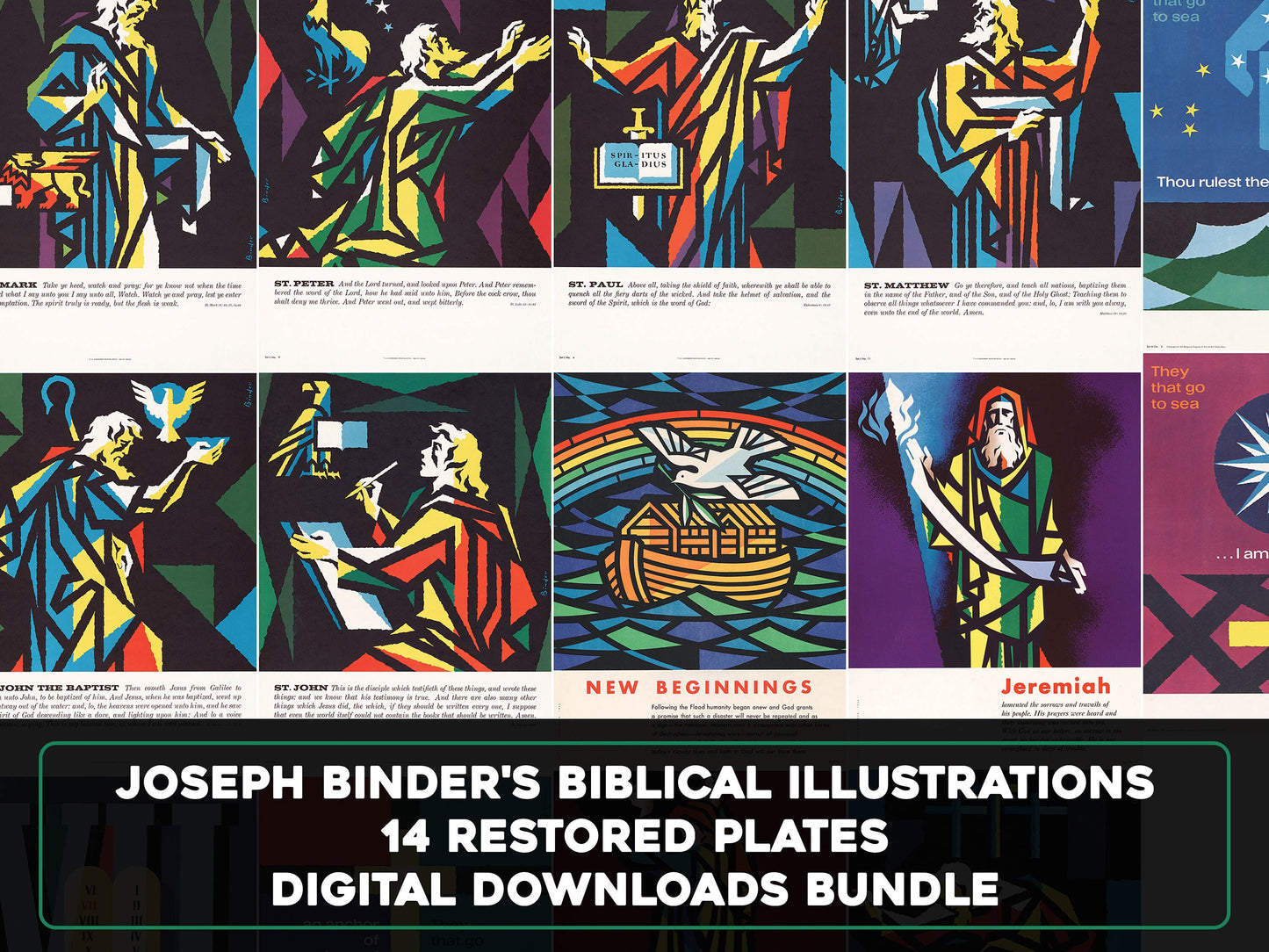 Joseph Binder's Biblical Poster Illustrations [14 Images]