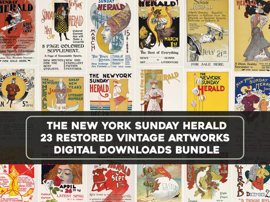 New York Sunday Herald Newspaper Covers [23 Images]