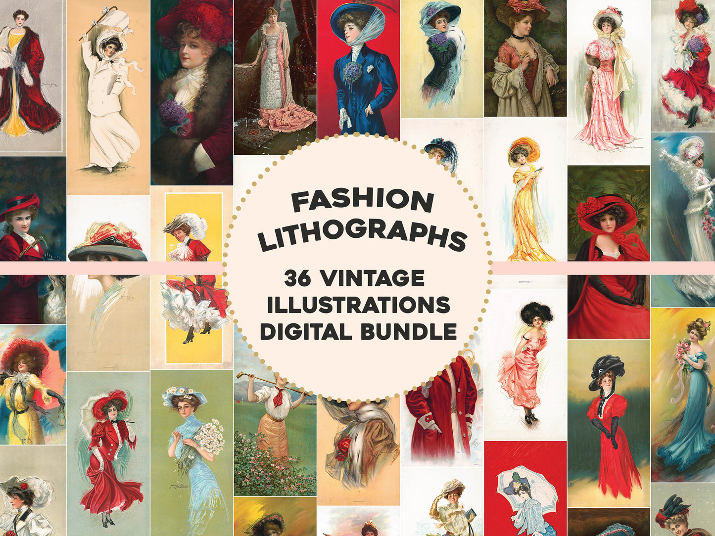 1900s Fashion Lithographs [36 Images]