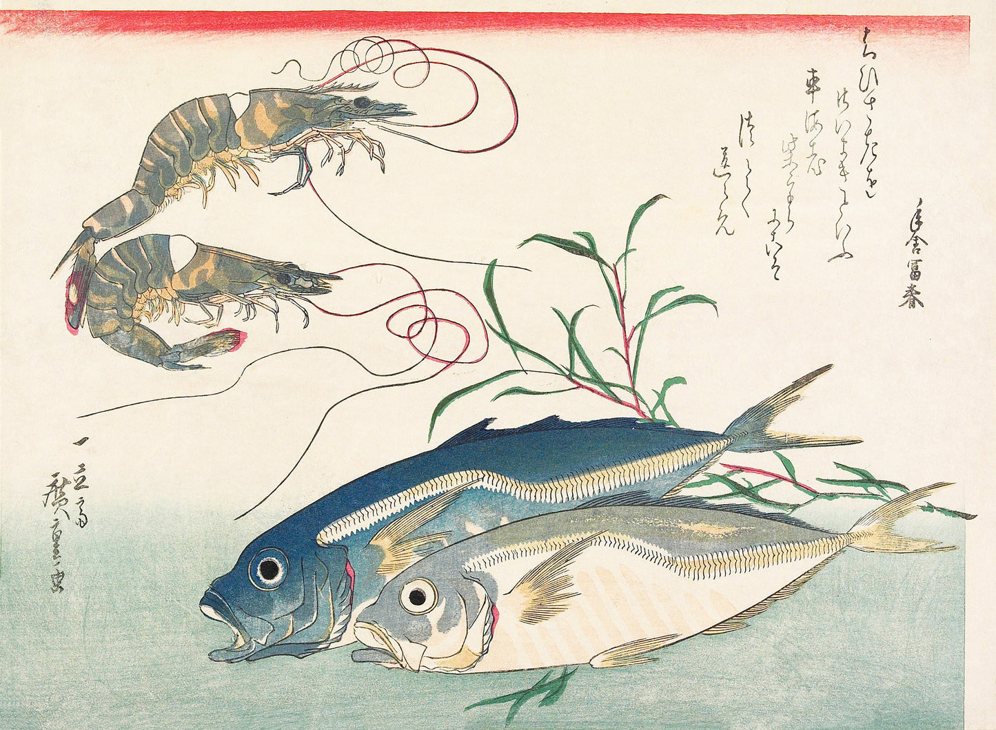 Ando Hiroshige Japanese Fish Ukiyo-e Woodblock Prints [29 Images]