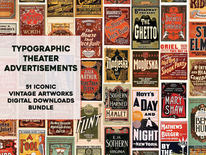 Typographic Theatre Advertisements [51 Images]