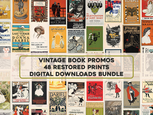 Vintage Book Promo Lithographs [48 Images]