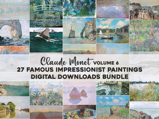 Claude Monet Impressionist Paintings Set 6 [27 Images]