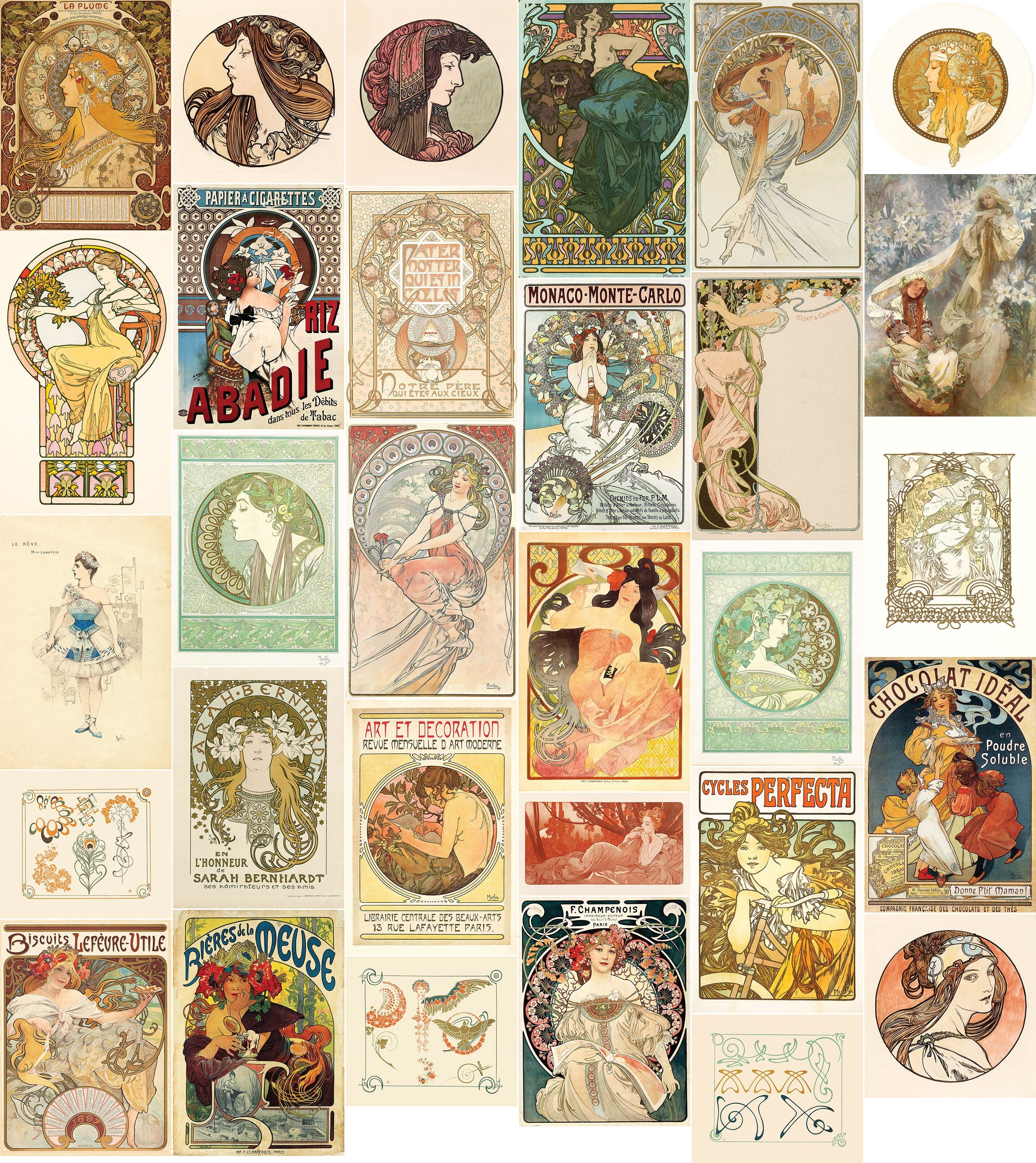 Alphonse Mucha アート作品 2点セット Alphonse Mucha アート作品 2点セット Alphonse Mucha アート