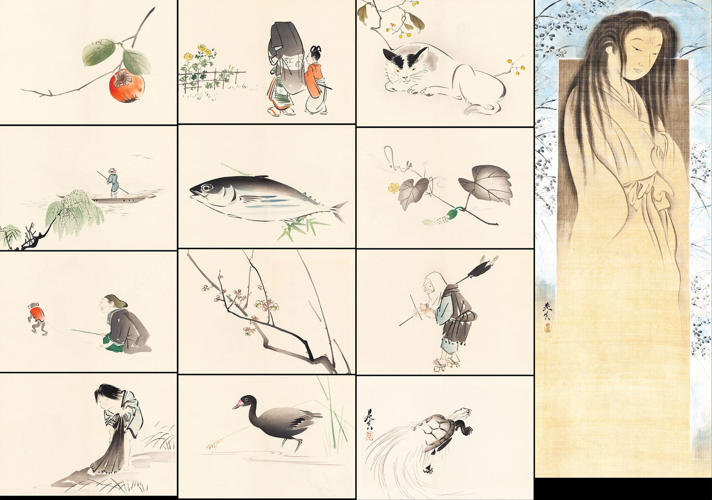 Shibata Zeshin Japanese Paintings [13 Images]