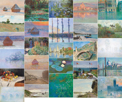 Claude Monet Impressionist Paintings Set 4 [27 Images]