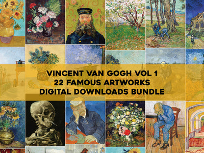 Vincent Van Gogh Post Impressionist Paintings Set 1 [22 Images]