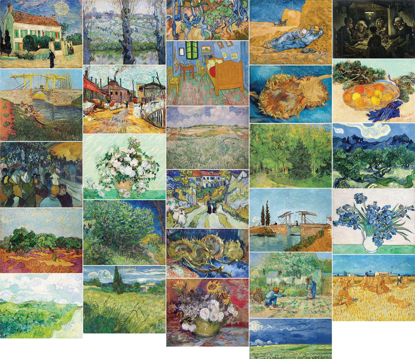 Vincent Van Gogh Post Impressionist Paintings Set 5 [27 Images]