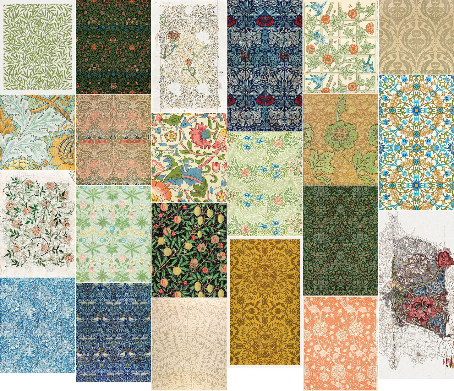 William Morris Design Patterns Set 2 [22 Images]