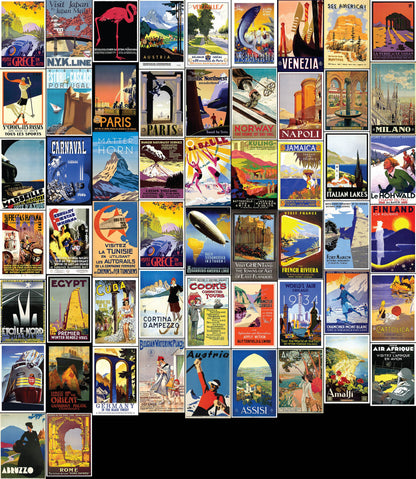 Vintage International Travel Posters Set 2 [56 Images]