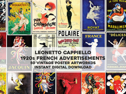 Leonetto Cappiello Poster Advertisements Set 3 [50 Images]